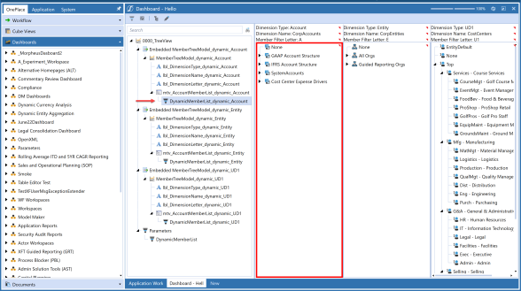 Red vertical rectangle box highlighting the parent control of the dynamic bound parameter.